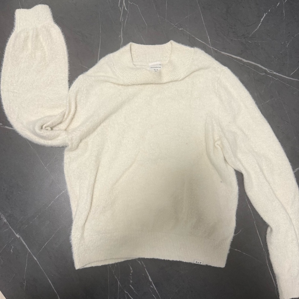 Abercrombie Kids Cream Cowl Neck Sweater